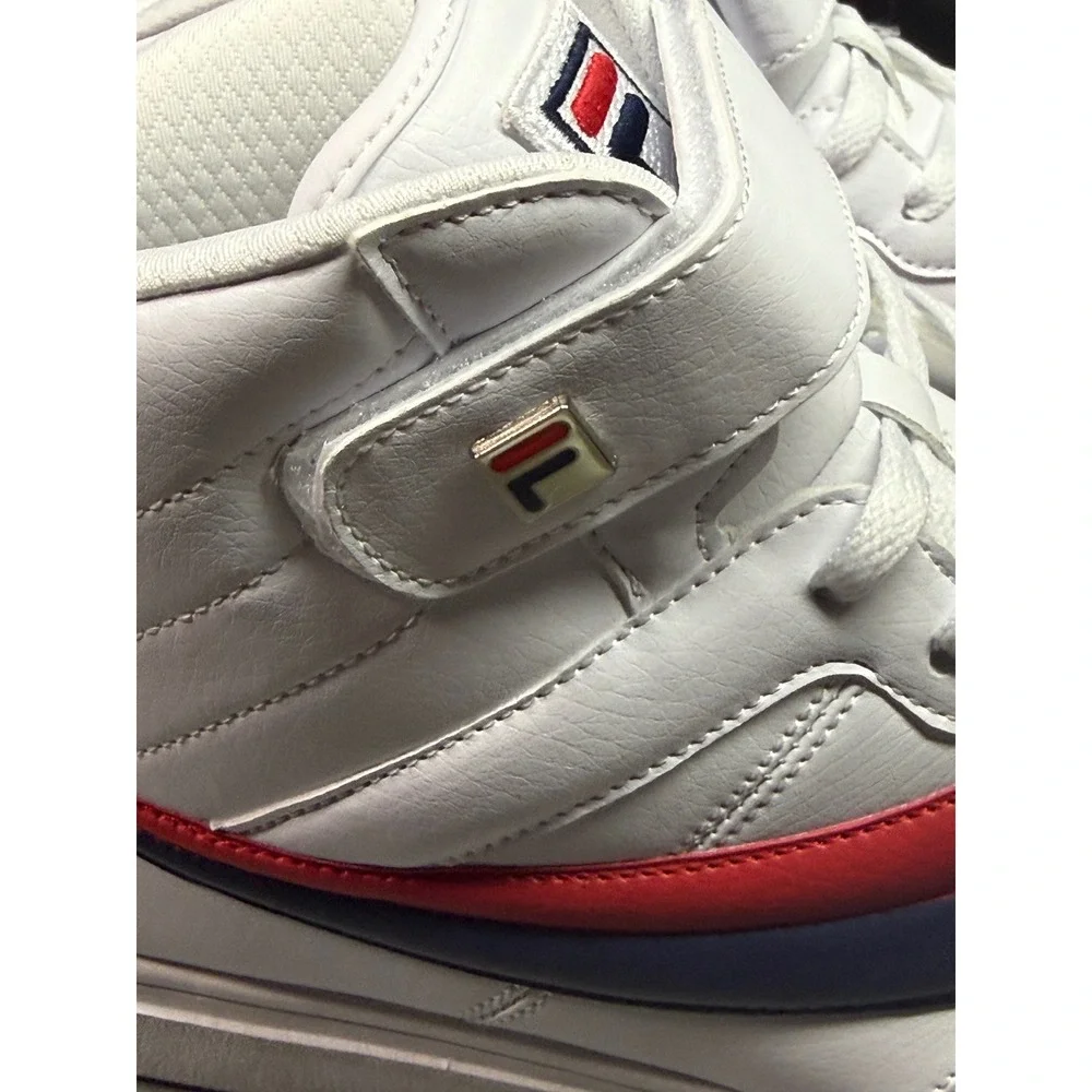 Fila Vulc 13 Reverse Flag Mens White Navy Red High Top Sneakers 1CM00802-125 12